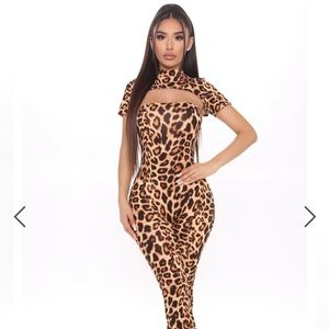 Leopard Jumpsuit NWOT